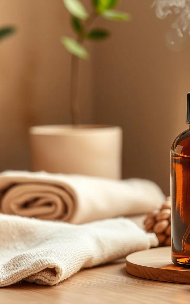 Yoga en etherische oliën ontspannend ritueel