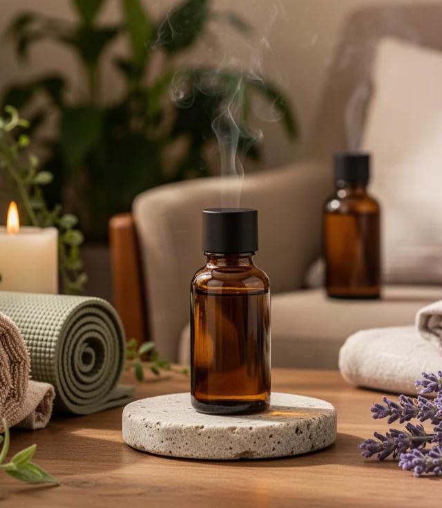 Masaje relajante con aceites en casa