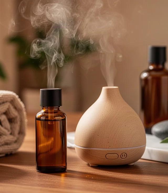 Yoga et huiles essentielles, séquence douce avec diffuseur