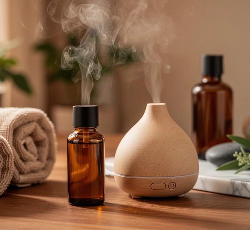 Yoga et huiles essentielles, séquence douce avec diffuseur
