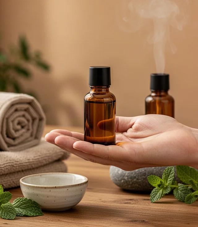 Ritual de pies con aceite de menta en casa