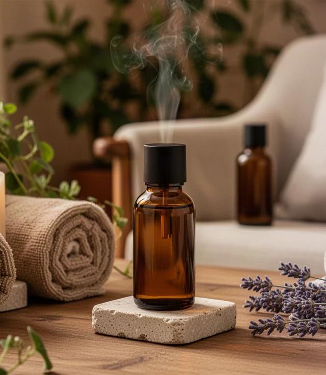 Massage relaxant aux huiles essentielles à la maison
