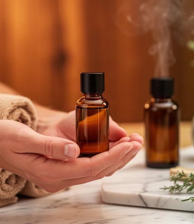 Ritual de massagem dos pés à noite