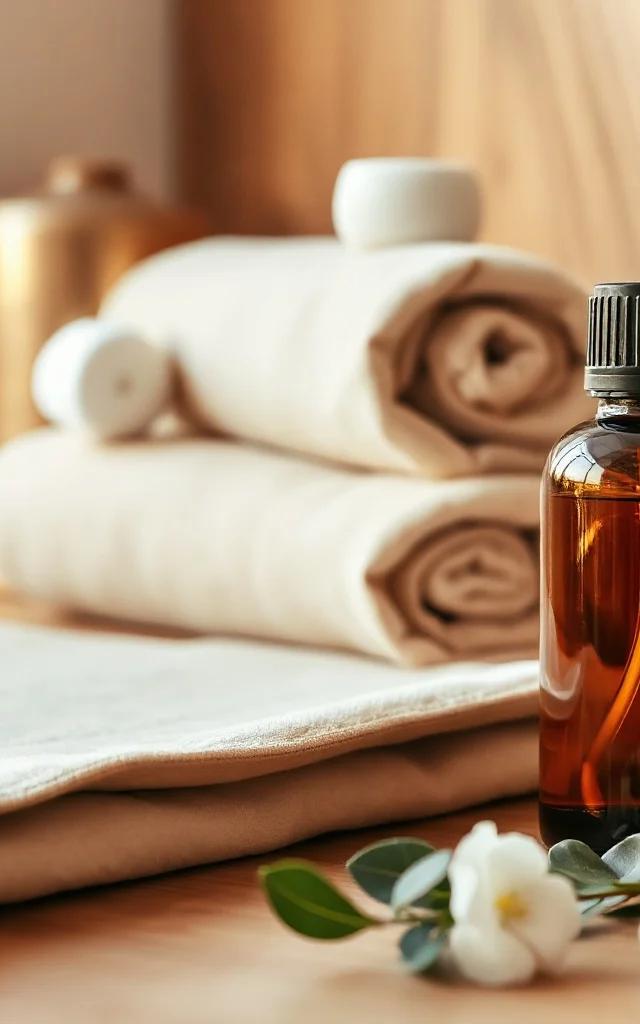 Massage à l'huile de coco pure et légère