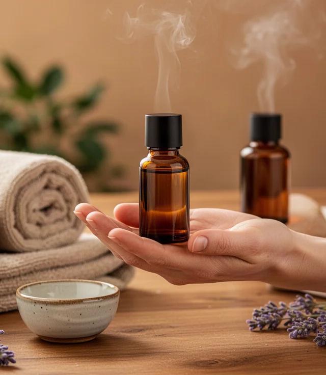 Automasaje de cuello y hombros con aceite AromaTouch
