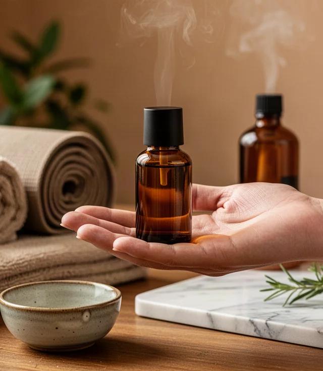 Massageöl selbst mischen mit fraktioniertem Kokosöl