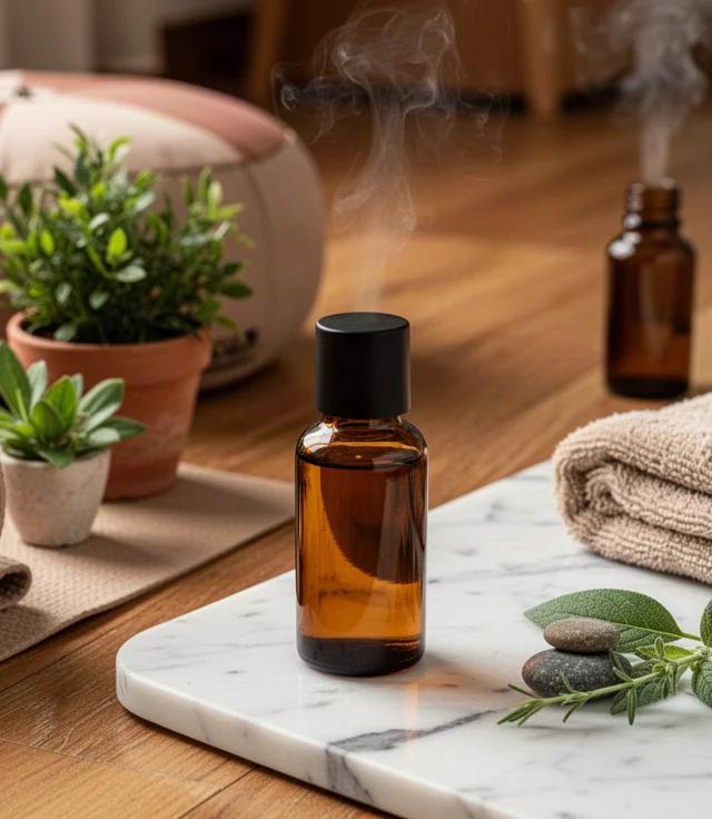 Yoga y estiramientos suaves con aceites esenciales