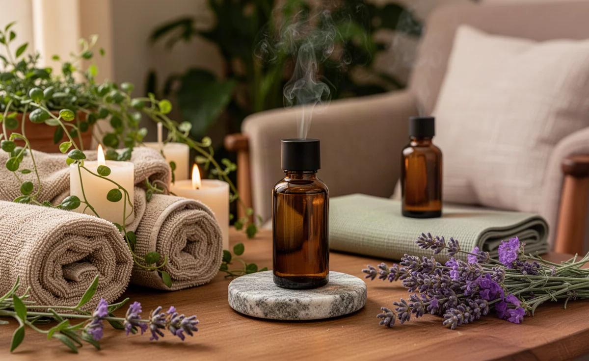 Ritual de masaje en pareja por la noche con Balance y Lavanda