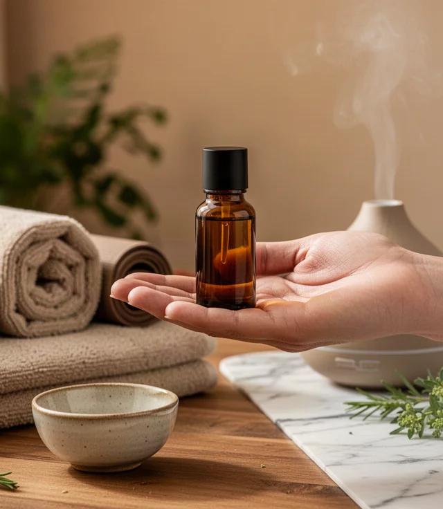 Massageolie verdunnen met kokosolie of amandelolie