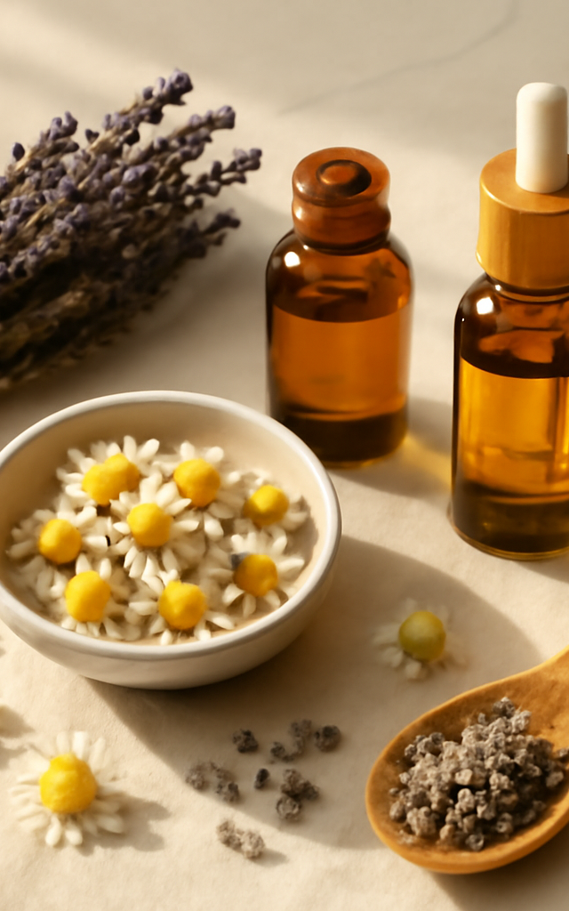 Lavanda y Manzanilla para la Ansiedad: Calma Natural con Aceites Esenciales