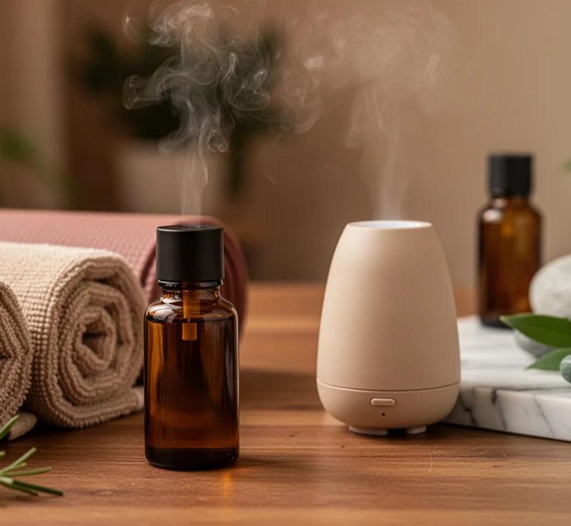 Yoga con aceites esenciales, mezclas para difusor