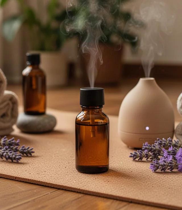 Yoga con aceites esenciales Balance y Lavanda