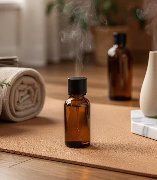 Yoga e oli essenziali per un rituale di benessere