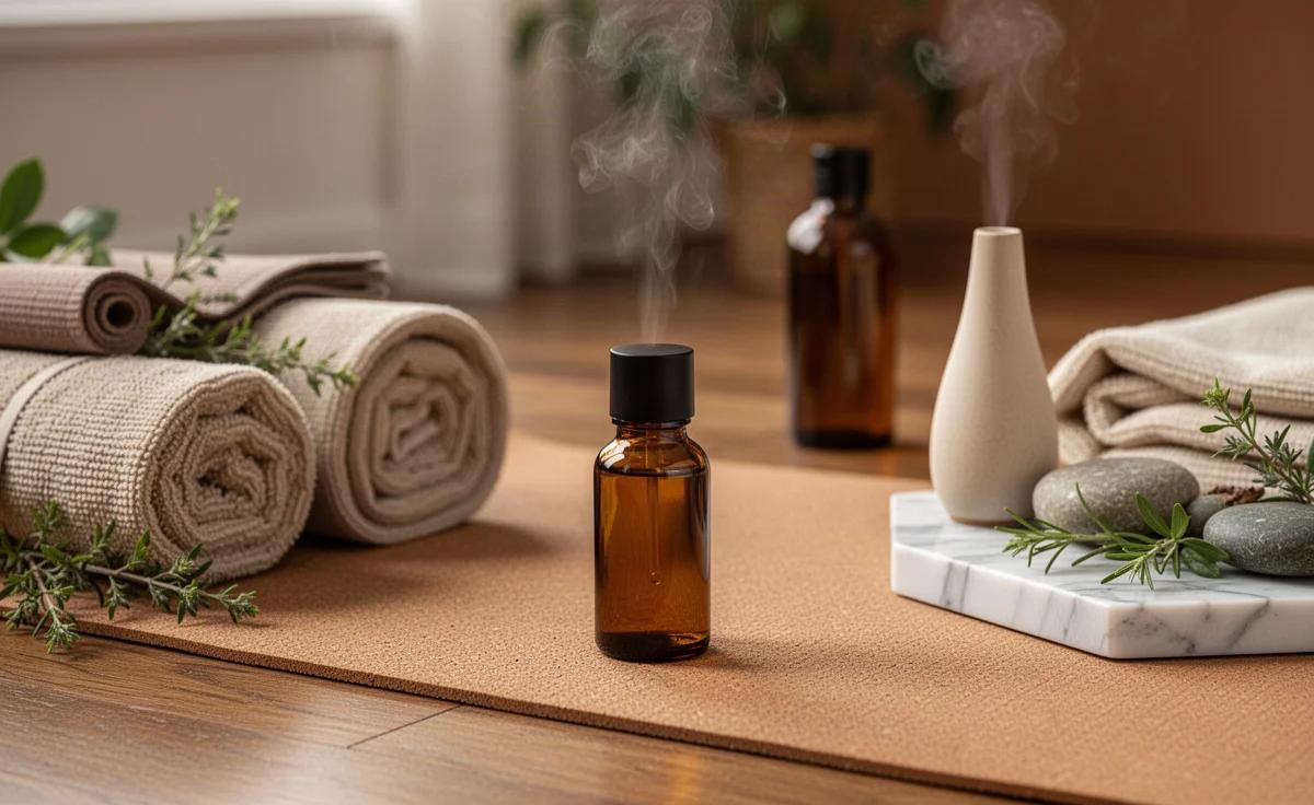 Yoga e oli essenziali per un rituale di benessere