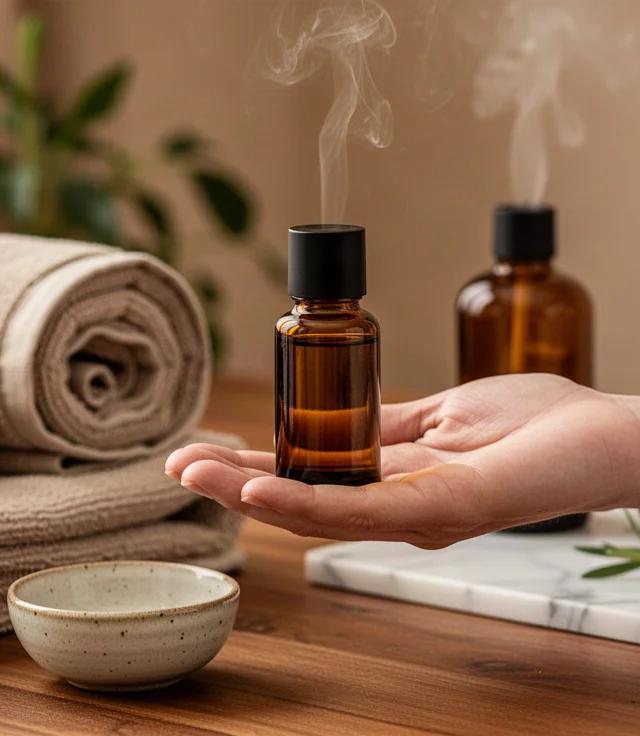 Przygotowanie olejku do masażu AromaTouch krok po kroku
