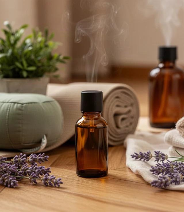 Yoga mit ätherischen Ölen zum Abendritual
