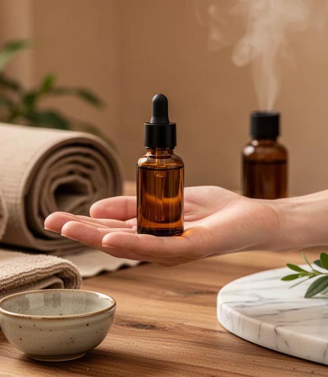Diluire oli essenziali nell'olio di cocco frazionato in modo